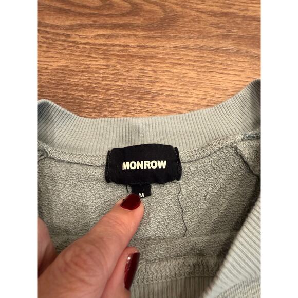 Monrow Supersoft Vintage Lounge Set w/ Silky Stripes in Sage Green size Medium - Picture 5 of 15